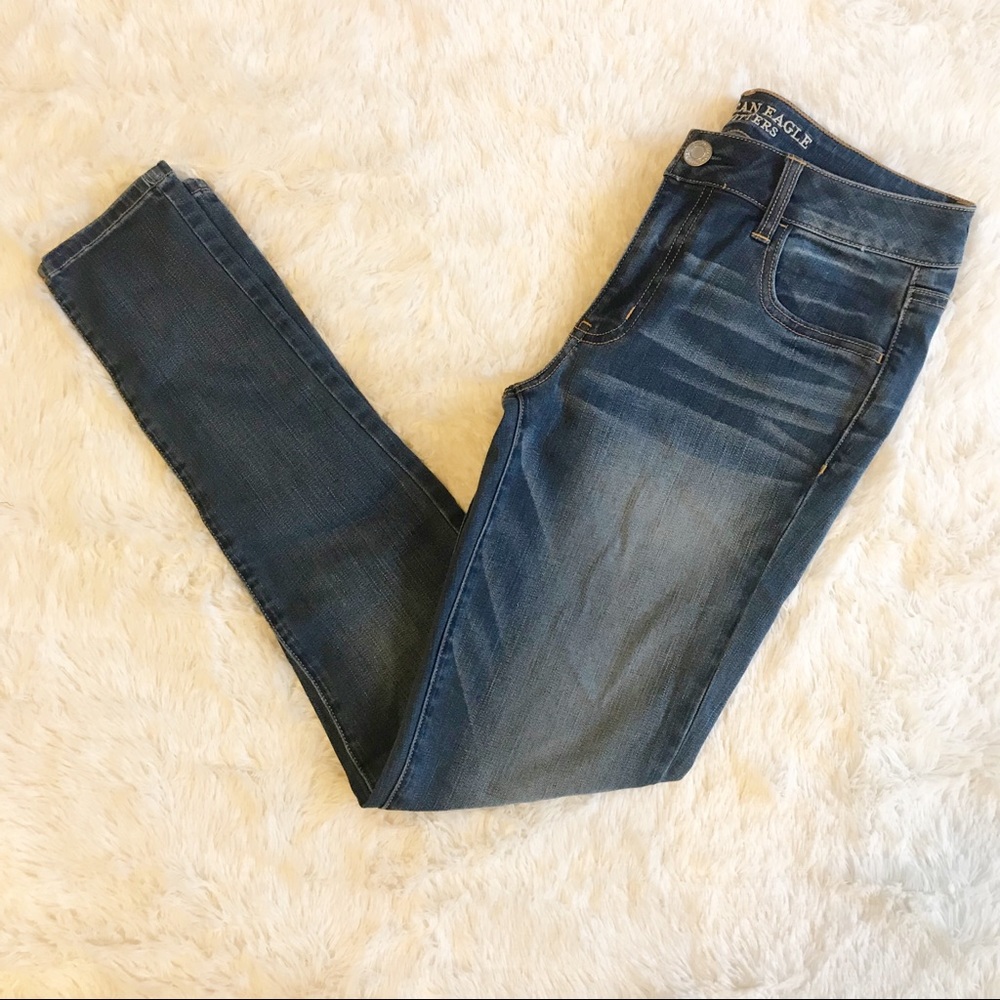 American Eagle Jegging Blue Jeans, 10 Long